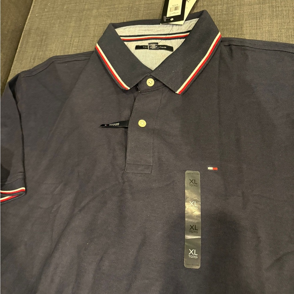 Tommy Hilfiger dark blue wicking polo - Picture 7 of 7